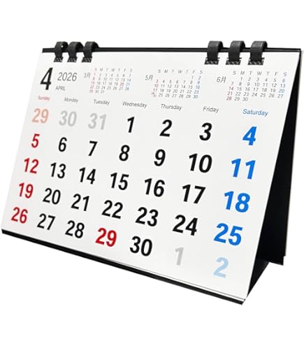 Amazon | 新日本カレンダー 2025年 カレンダー 卓上 ジャンボ文字 年表